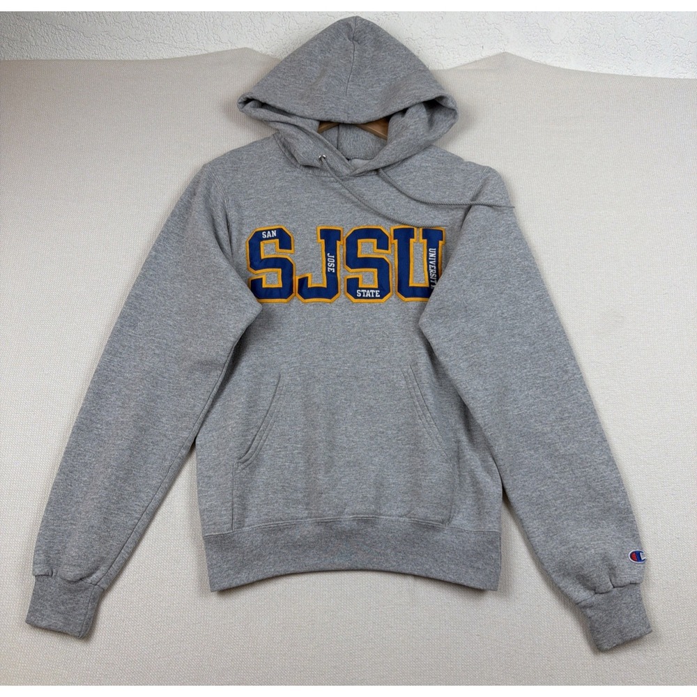 SJSU San Jose State University Spartans Hoodie Sweatshirt XS Champion ECO Fleece